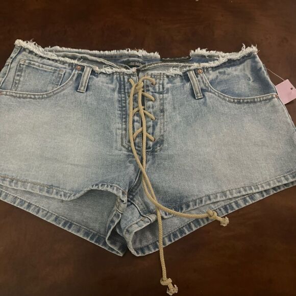 Wild Fable Lace Up Front Jean Shorts Size 8 or Size 14 NWT - Picture 7 of 15